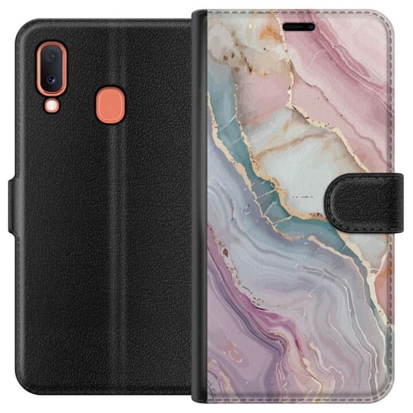 Tegnebogsetui til Samsung Galaxy A20e med Marmor motiv