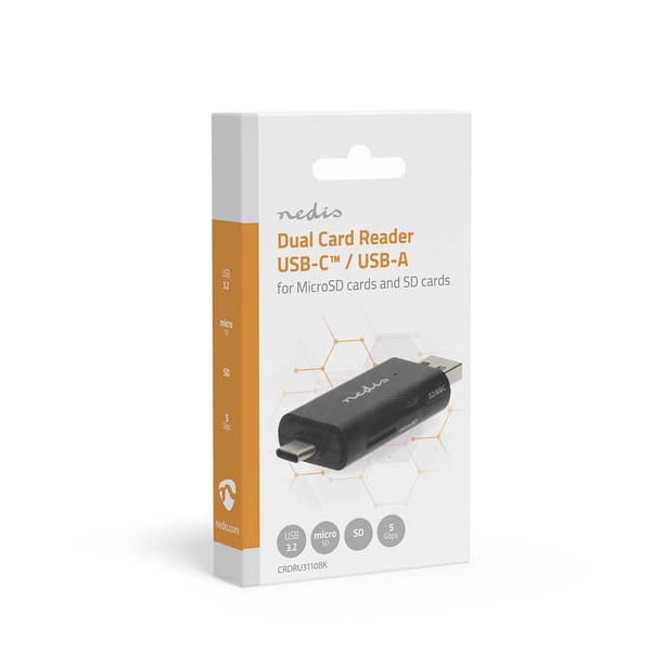 Nedis Kortlæser | microSD (TF) / microSDHC (TF) / microSDXC (TF) / SD / SDHC / SDXC | USB 3.2 Gen1