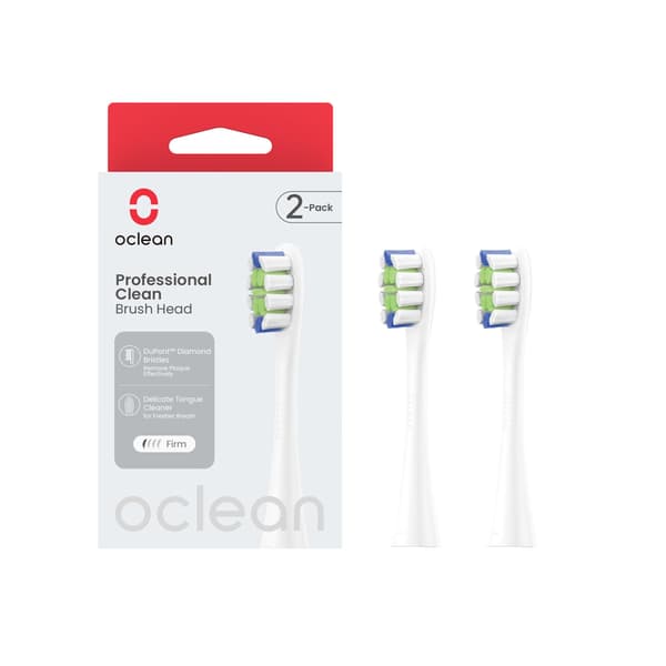 Oclean Børstehoved Professional Clean 2-Pak Hvid