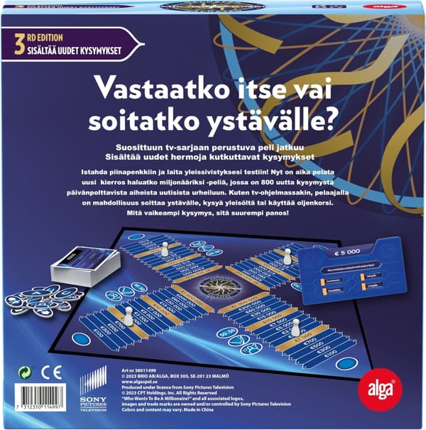 Alga Vil du bli millionær 3. utgave brettspill