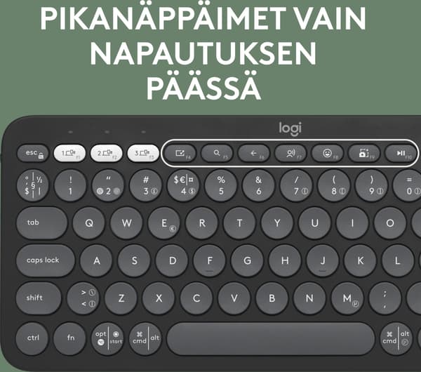 Logitech Pebble Keys 2 K380s -näppäimistö, harmaa