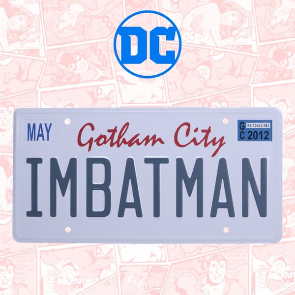 Fanatik DC Comics Batman-nummerskilt i blikk
