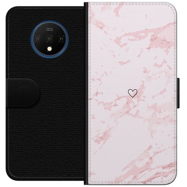Tegnebogsetui til OnePlus 7T med Rosa Hjerte motiv