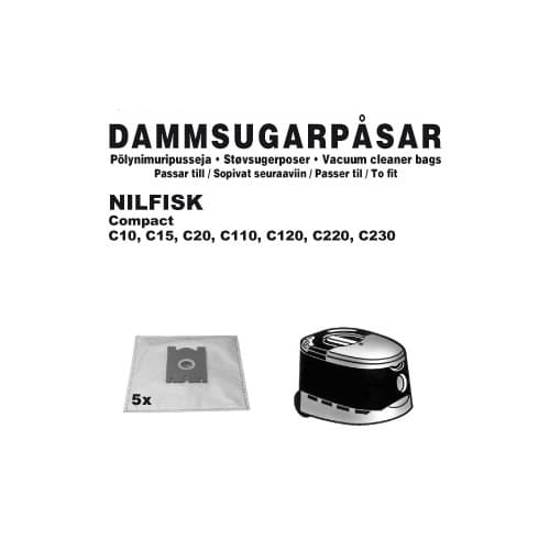Champion Støvposer Nilfisk 5 stk