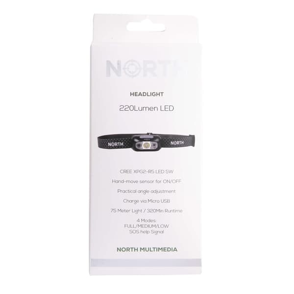 North Hodelykten Cree-Led (Xpg2) Sensorstyring Svart Ca 75m