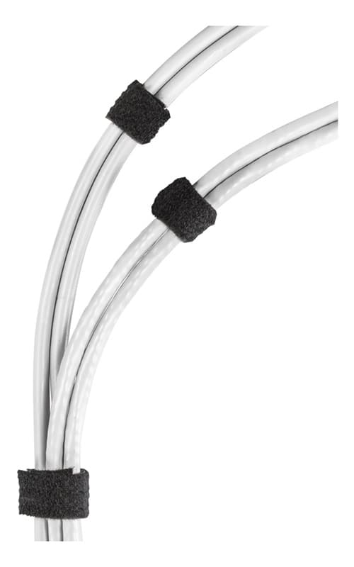 DELTACO Hook and loop fastener cable ties, width 20mm, 5m, black