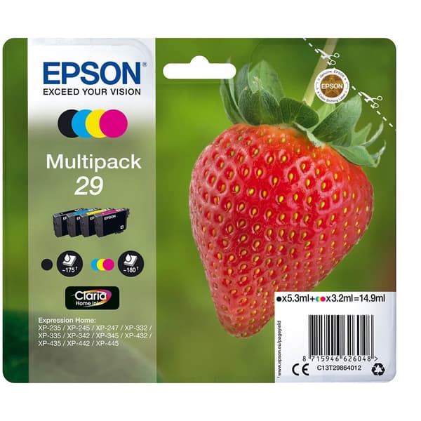 EPSON Musteet C13T29864012 29 Multipack Strawberry