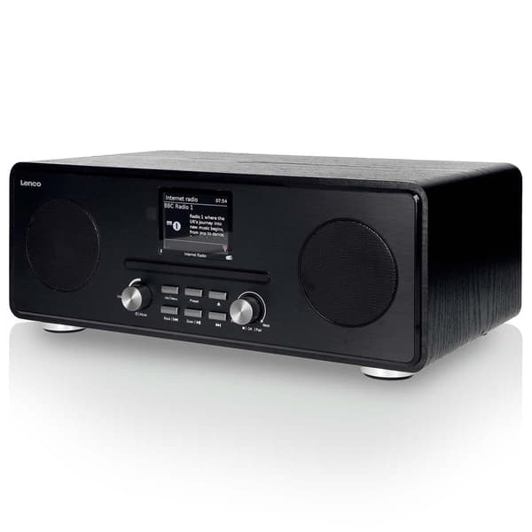 Lenco Internet / DAB+ / FM-radio med cd-afspiller og Bluetooth® Sort