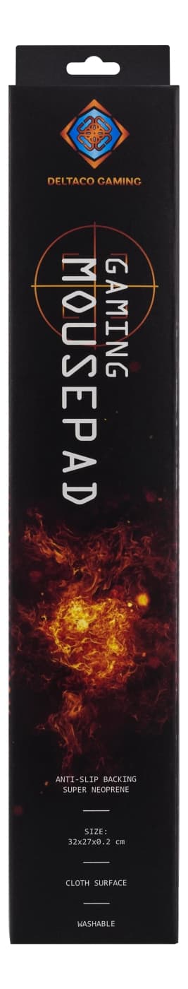 DELTACO GAMING Mousepad, neoprene fabric, 2mm thin, black