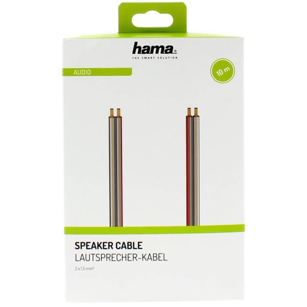 Hama Högtalarkabel 2x1.5mm2 Transparent 10m