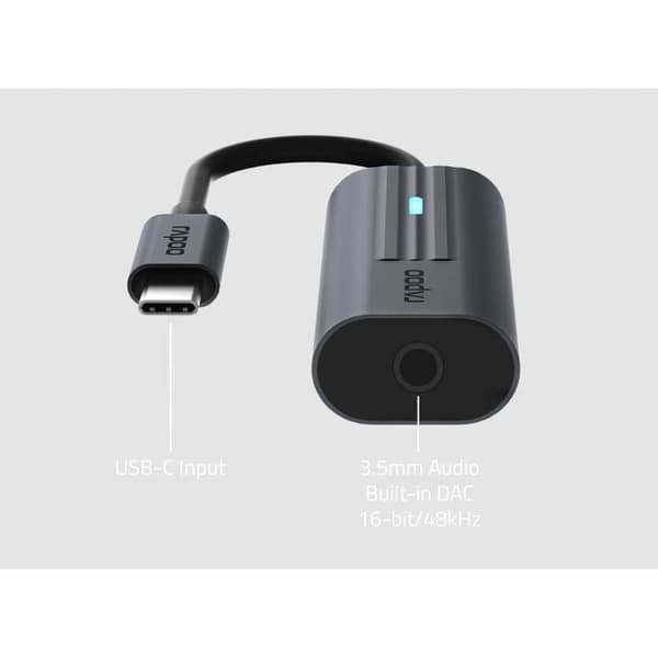 Rapoo USB-C Adapter UCA-1002 USB-C to 3.5mm Audio Adapter