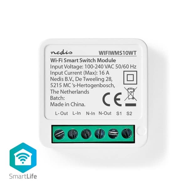 Nedis SmartLife indbygget modul | Skift | 3680 W | Terminalforbindelse | App tilgængelig til: Android™ / IOS