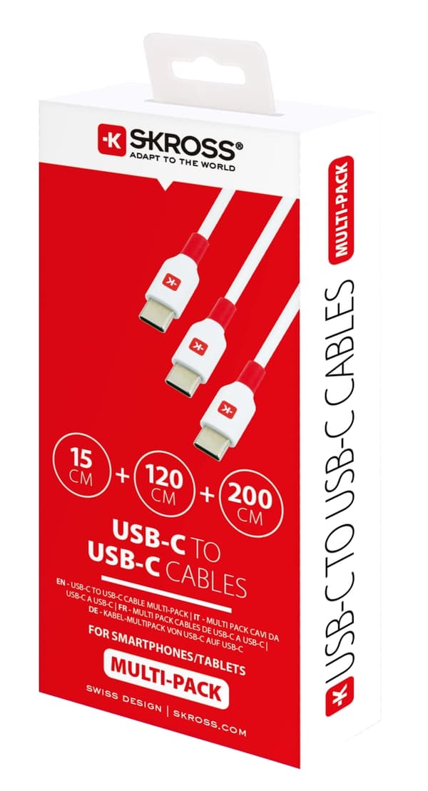 SKROSS USB-C til USB-C-kabler Multipack