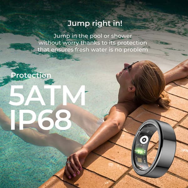 KSIX Smart Ring Saturn Svart - L