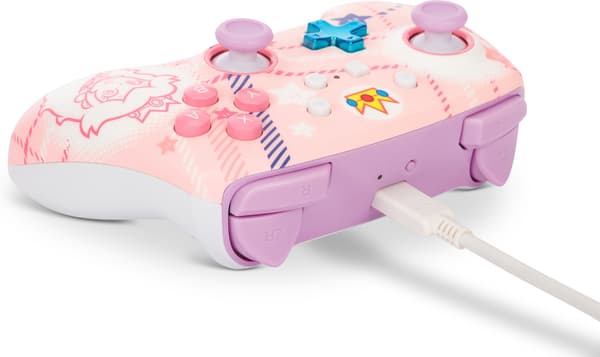 PowerA Enhanced Wireless Controller -langaton peliohjain, Princess Peach Plaid, Switch
