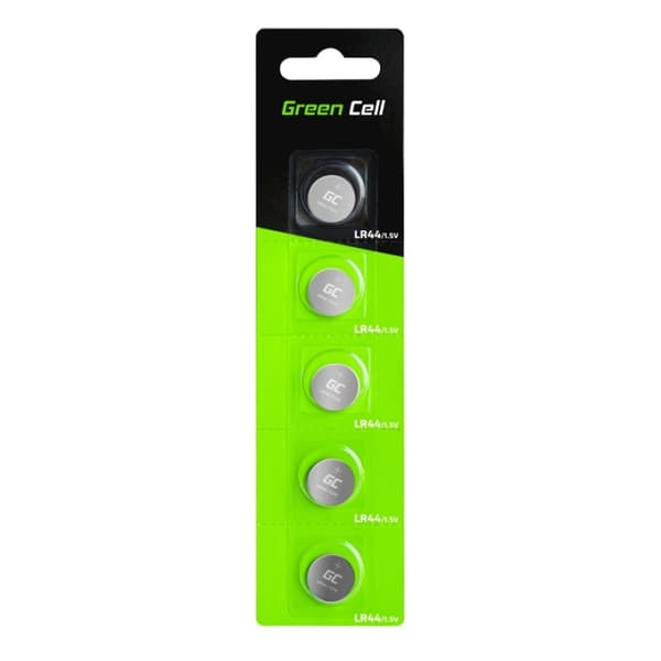 Green Cell LR44 alkalisk batteri 5x 1,5V OBS! DATUM