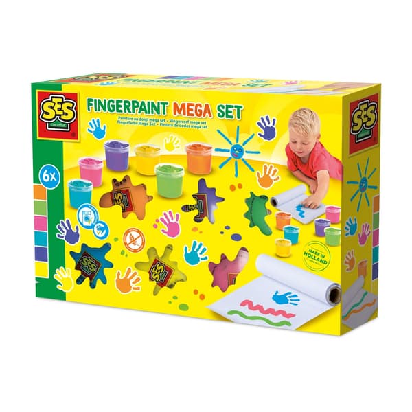SES Creative Fingermaling Mega Set 6x110ml - (S00393)