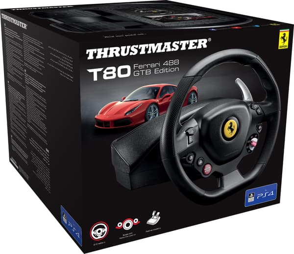 Thrustmaster T80 Ferrari 488 GTB rattkontroll PS4 / PS5 / PC