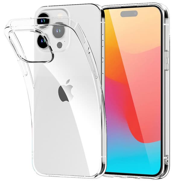 Mobilskal i TPU till iPhone 15 Pro, Transparent