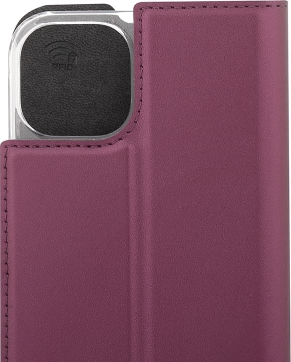 Wave BookCase skyddsfodral, iPhone 13, Smoky Sangria