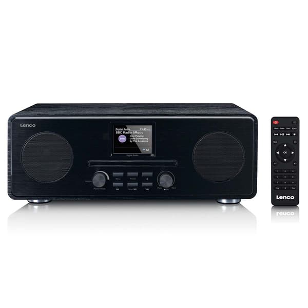 Lenco DAB+ FM-radio CD MP3-soittimella Bluetooth® Musta
