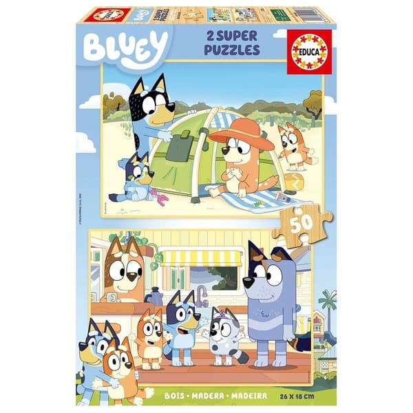 Educa Bluey 2 X 50 palapeli puu (80-19408)