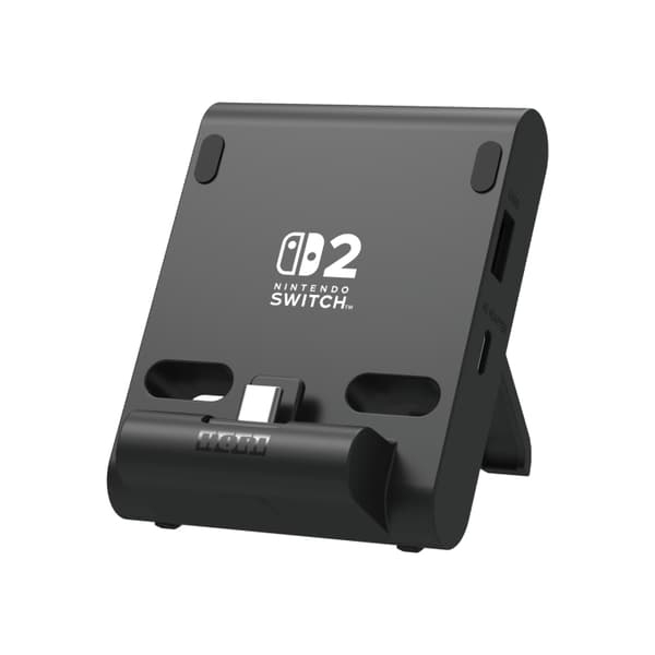 Hori Dual USB PlayStand Nintendo Switch 2:lle - Tummanharmaa