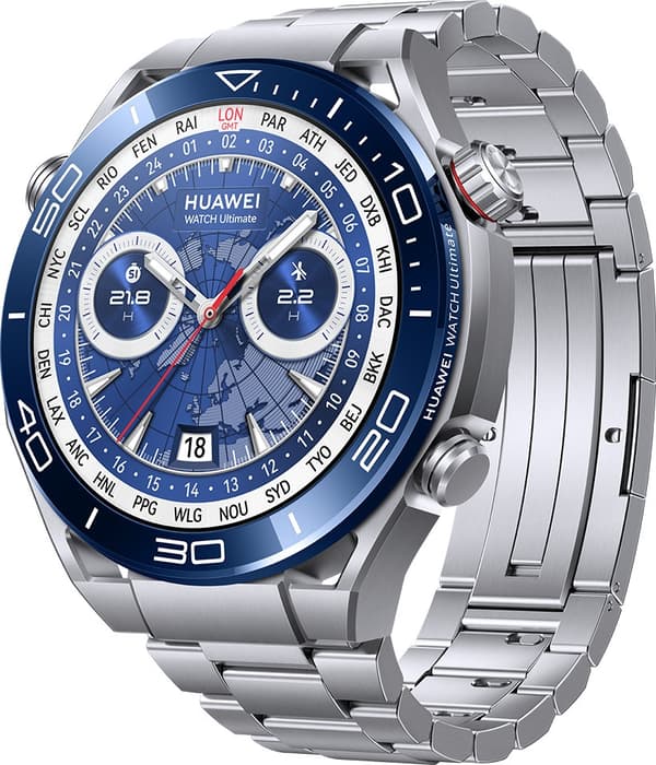 Huawei Watch Ultimate -älykello, 48,5 mm, hopea