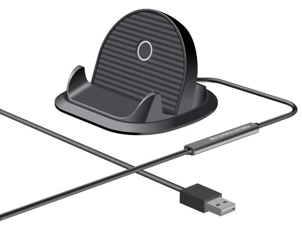 Qi-ladestasjon med hurtiglading for smartphone, Svart