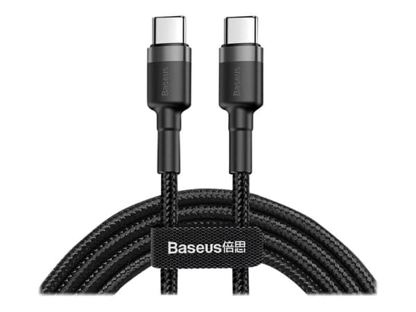 Baseus Cafule USB 2.0 USB Type-C-kabel 2 m, svart, grå