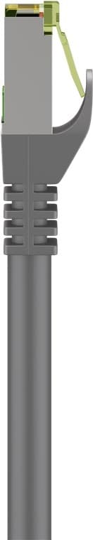 Goobay GHMT-certifierad CAT 8.1 patchkabel, S/FTP (PiMF), grå kopparledare, LSZH halogenfri kabelhölje