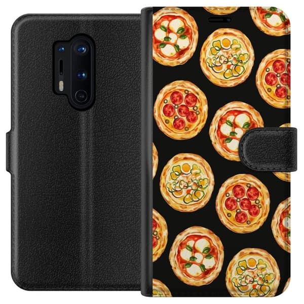 Plånboksfodral till OnePlus 8 Pro med Pizza motiv