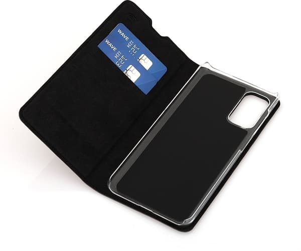 Wave BookCase -suojakotelo, Samsung Galaxy S20, musta