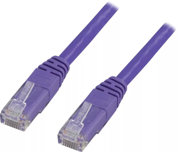 DELTACO UTP Cat6 patchkabel 0.5m, lila (TP-60P)