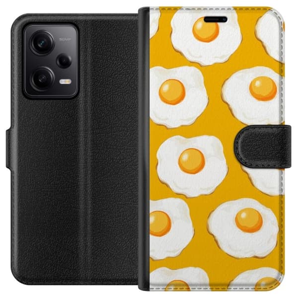 Lommeboketui til Xiaomi Redmi Note 12 Pro med Stekt egg motiv