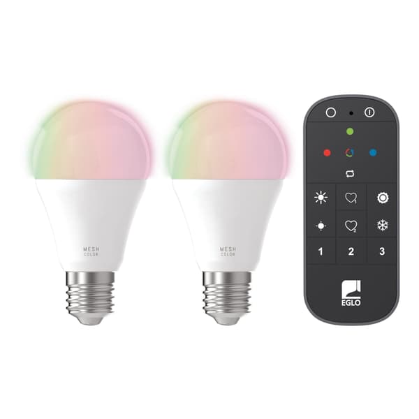 Eglo Sarja 2x E27 A60, kaukosäädin - RGB + TW - Zigbee, Bluetooth