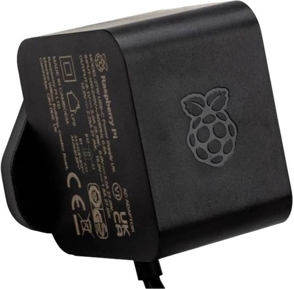 Raspberry Pi 5 B virallinen verkkovirtasovitin, 27 W