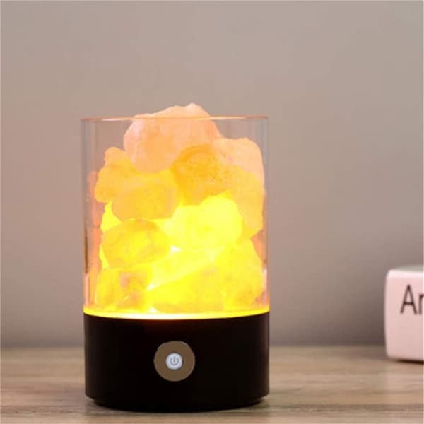 Saltsteinslampe Himlaya, Svart
