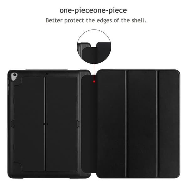 Etui med opbevaring, USB-kabel Apple iPad 9.7" 2017, 2018, Sort