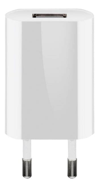 Goobay USB-lader 1 A, hvit, Plastpose - med 1 USB