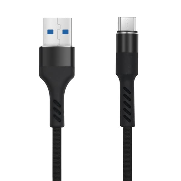 MXUC-01 microUSB-kabel (2A) til hurtig opladning, sort