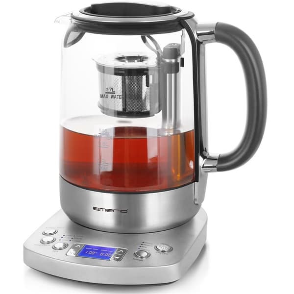 Emerio Vatten/Tekokare 1,7l Glas Temp