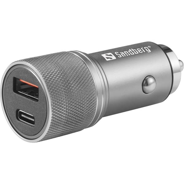 Sandberg Biloplader 1xQC3.0+1xUSBC 48W
