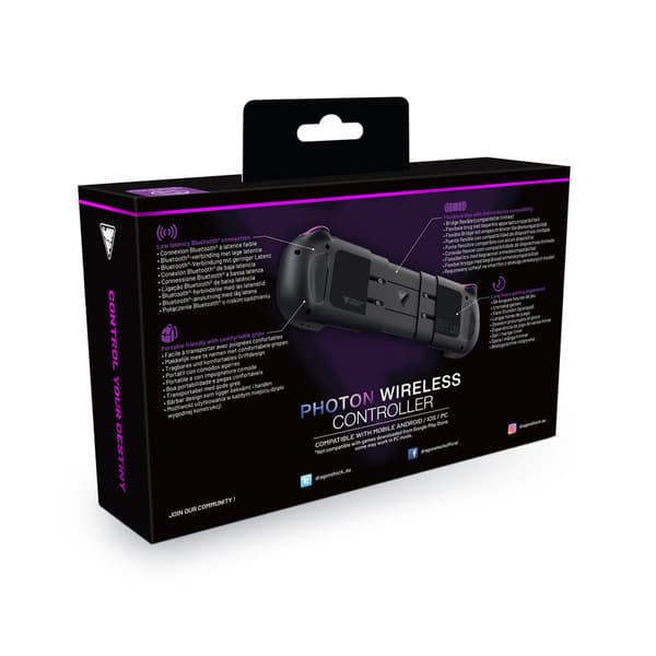 DragonShock Ohjain Photon Holder - iOS/Android/PC Musta