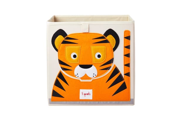 3 Sprouts Opbevaringskasse - Orange Tiger
