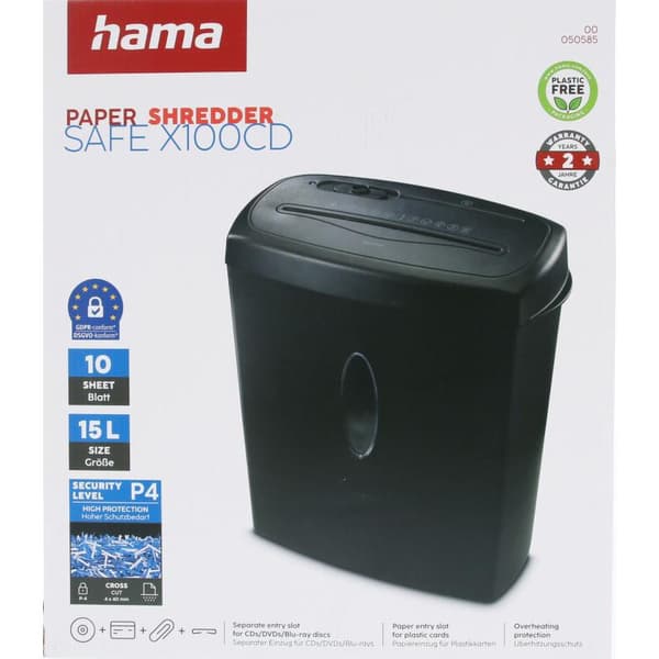 Hama Dokumentförstörare Safe X100CD