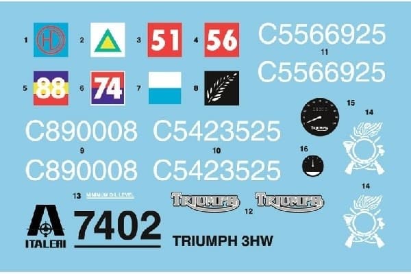 Italeri 1:9 TRIUMPH 3WH