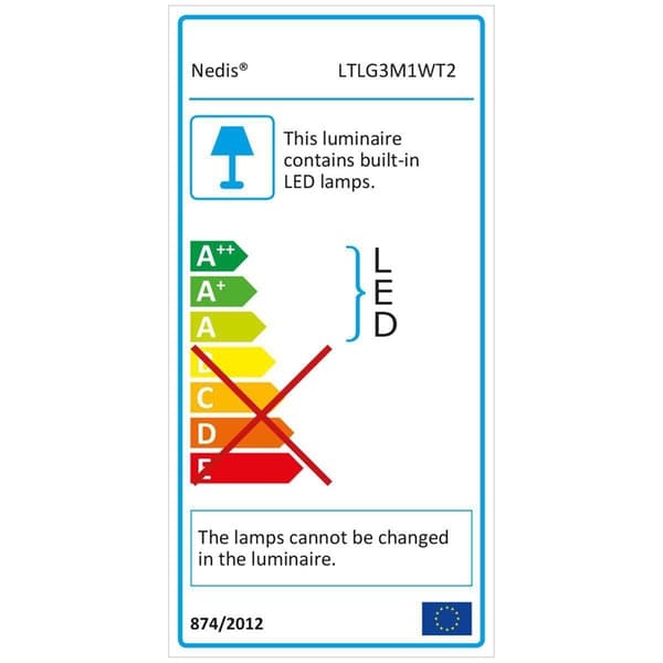 Nedis LED bordlampe | Dimbar | 250 lm | Oppladningsbar | Touch Function | Hvit