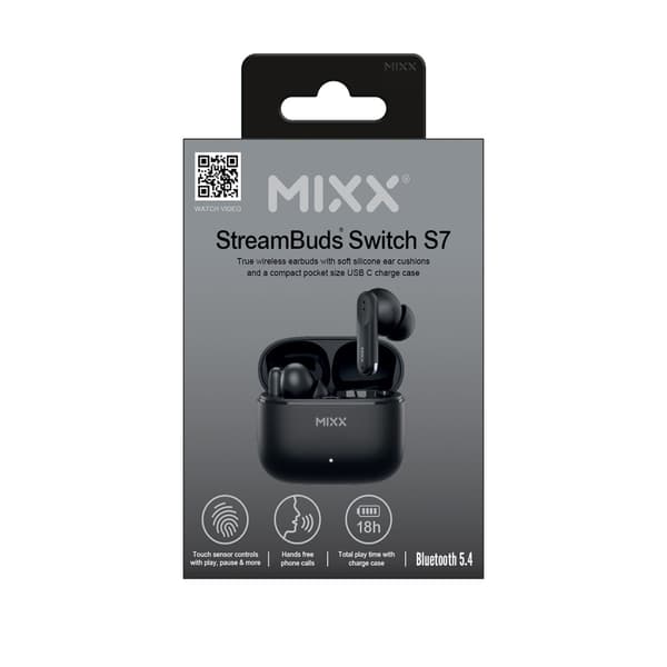 MIXX Øretelefoner Switch S7 In-Ear Tws Sort
