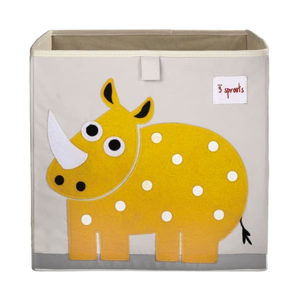 3 Sprouts Förvaringslåda - Yellow Rhino